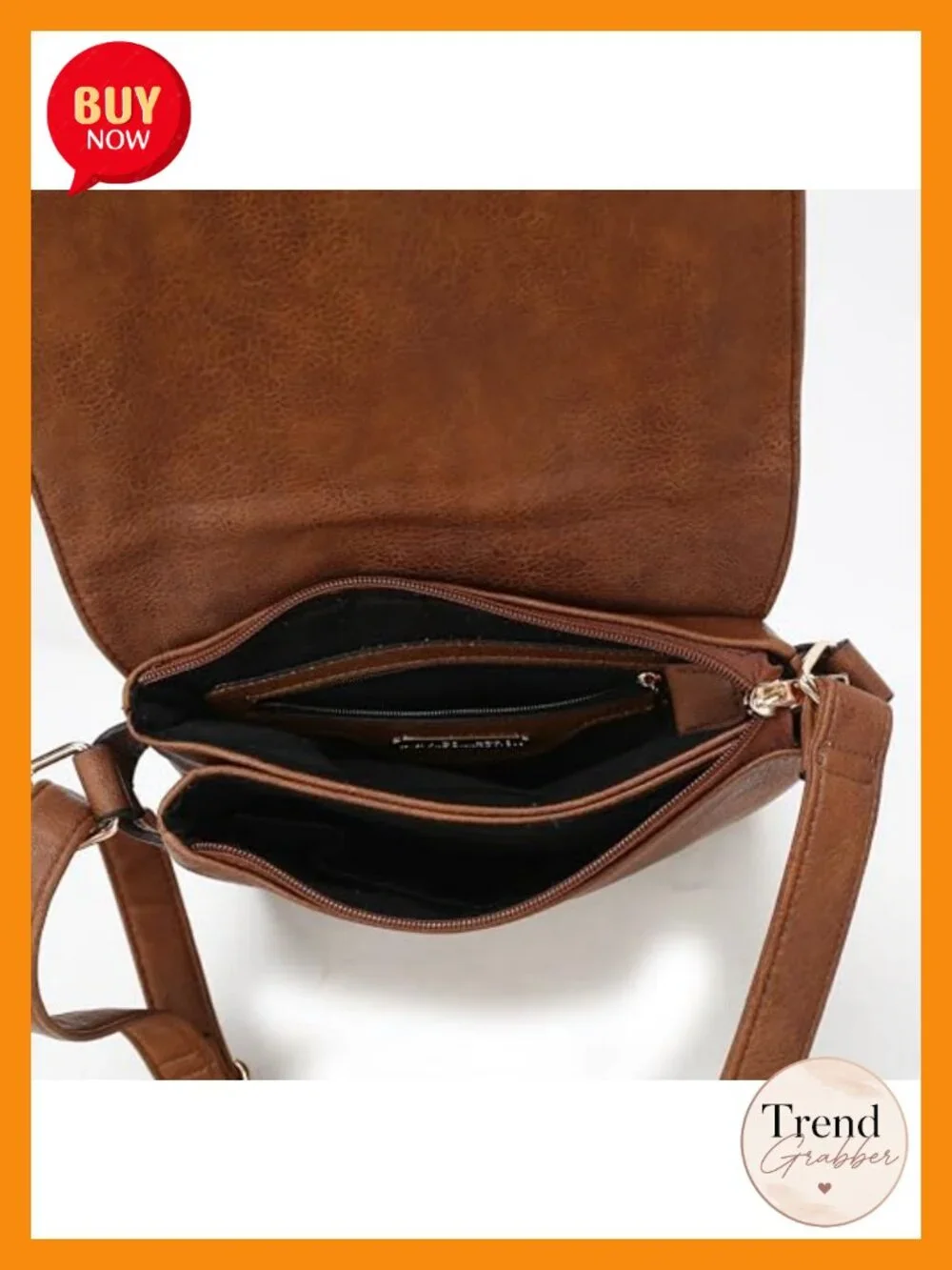 Vegan Leather Crossbody Bag with Adjustable Strap, Envelope Sling Purse